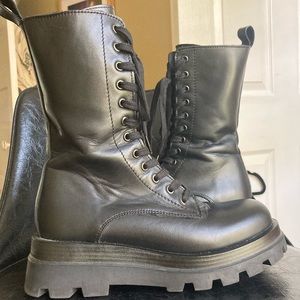 Steve Madden Ebba lug sole chunky combat leather boots